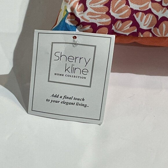 Sherry Kline Outdoor Throw Pillow Pink Floral Rectangle 13x20 Modern Patio - Picture 4 of 10